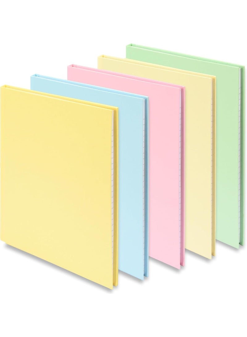 FIS Pastel Hard Cover Notebooks, 10x8 Inches, Single Ruled, Glued Binding, 80 Sheets - Pack of 5, Assorted Pastel Cover | Exercise Books for School, College, Home & Office - FSNB108PASST80 - Image 1